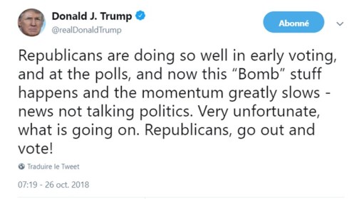 Tweet Trump bombs